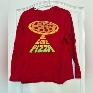Boys Old Navy Pizza and Alien Long Sleeve Tee